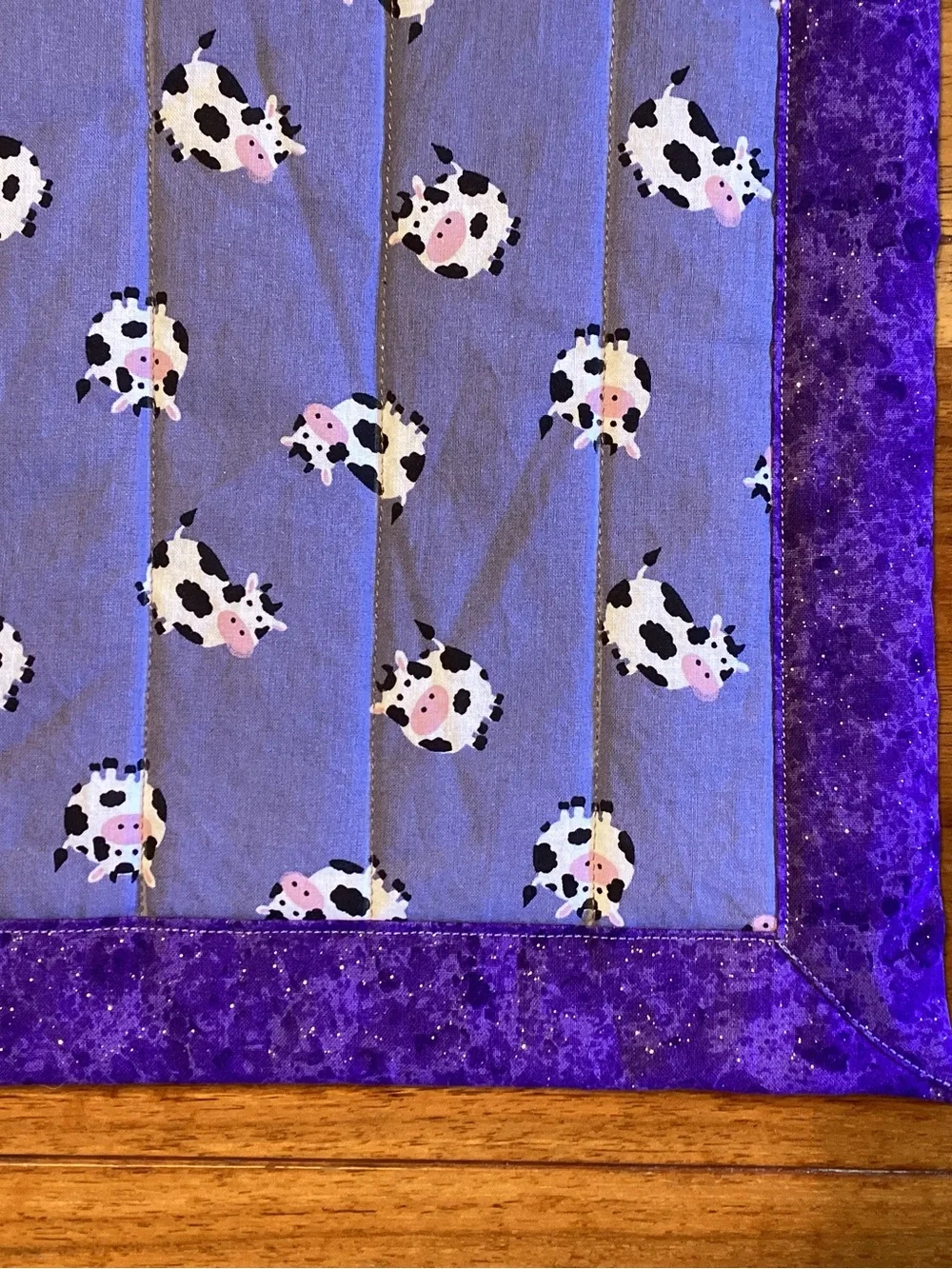 Purple Cow Print Placemat Set